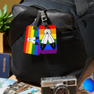 SlipperyJoe's två andar stolthet flagga Indiant sy Bagagebricka