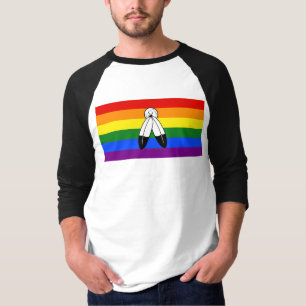 SlipperyJoe's två andar stolthet flagga Indienskt  T Shirt