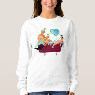 SlipperyJoes två gay manar kärlek tecknad Bathtub T Shirt