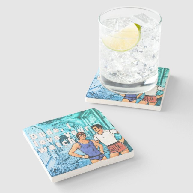 SlipperyJoes underkläder två manar tecknad övergiv Stenunderlägg (Sidan)