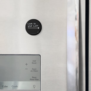 SlipperyJoe's utseende lämnat lustig vit pil Magnet