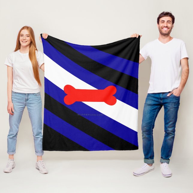 SlipperyJoes valp-lek-prydnadsflagga uttrycker kin Fleecefilt (På plats)
