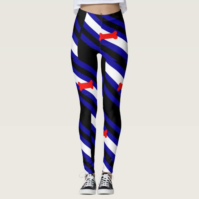 SlipperyJoes valp-lek-prydnadsflagga uttrycker kin Leggings (Framsida)