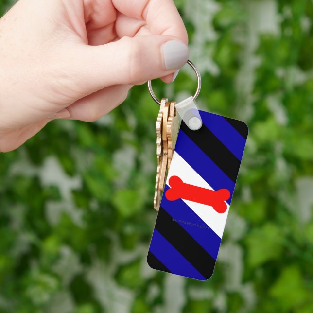 SlipperyJoes valp-lek-prydnadsflagga uttrycker kin Nyckelring (Hand)