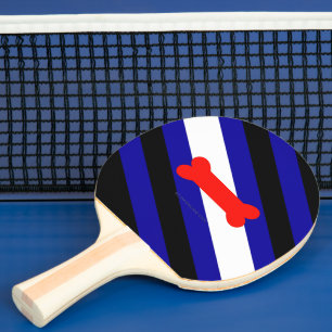 SlipperyJoes valp-lek-prydnadsflagga uttrycker kin Pingisracket