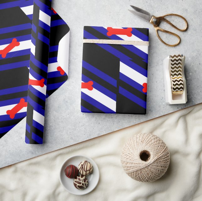 SlipperyJoes valp-lek-prydnadsflagga uttrycker kin Presentpapper (Hantverk)