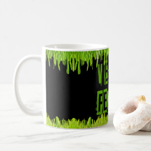SlipperyJoe's Vegan feminist-gräs, ord-block Kaffemugg