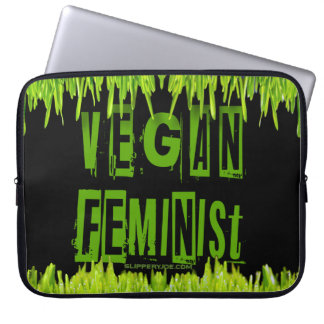 SlipperyJoe's veganska feministiska uppmärksamhets Laptop Fodral