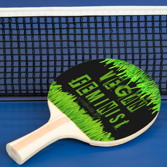 SlipperyJoe's veganska feministiska uppmärksamhets Pingisracket (Insitu)