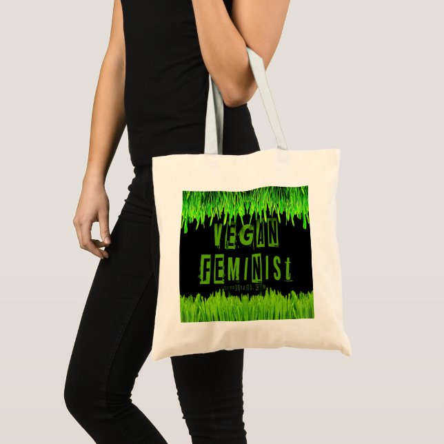 SlipperyJoe's veganska feministiska uppmärksamhets Tygkasse (Framsida (produkt))