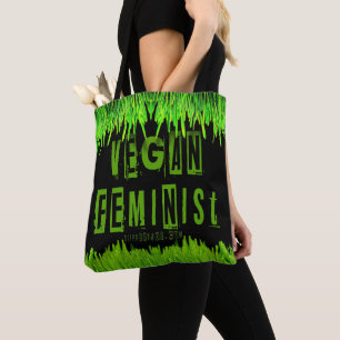 SlipperyJoes veganska feministiska uppmärksamhetsf Tygkasse