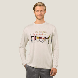 SlipperyJoe's vin drinkglas busiga skämt röd vit T Shirt