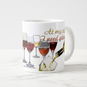 SlipperyJoe's vin drinkglas busiga skämt rött vitt Jumbo Mugg