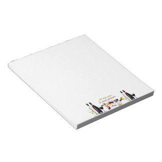 SlipperyJoe's Vin Glass fermenterade druvor vin p Anteckningsblock