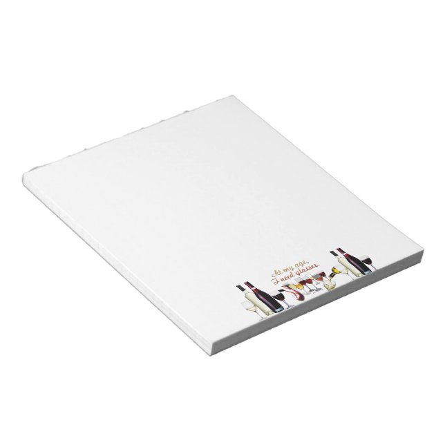 SlipperyJoe's Vin Glass fermenterade druvor vin p Anteckningsblock (Vinklad)