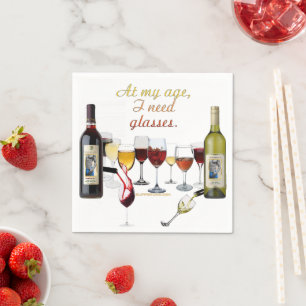 SlipperyJoe's Vin Glass fermenterade druvor vin p Pappersservett