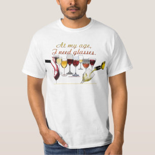 SlipperyJoes vinservis fyndig ordlek röd vit T Shirt