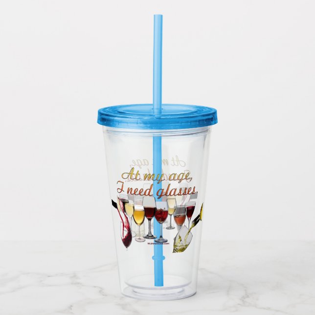 SlipperyJoes vinservis kvick pun röd vit  Take Away Mugg (Framsida)