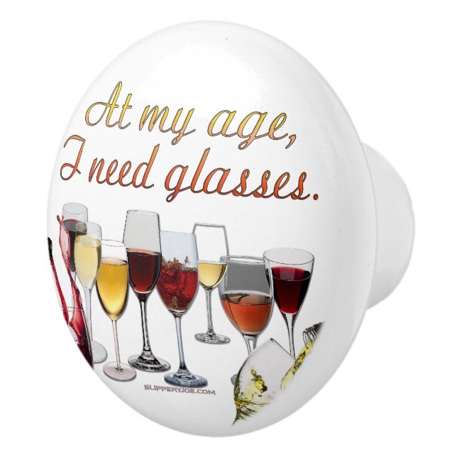 SlipperyJoes vinservis kvick pun röda vita  Knopp (Höger)