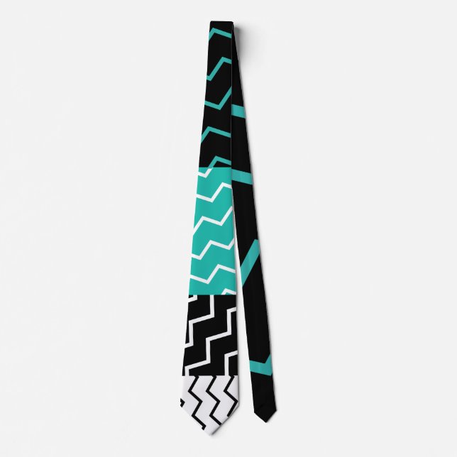 Slips och visitkort Teal Svart Vitt (Framsida)