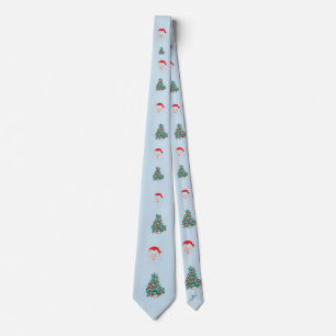 Slipsar & Helgdag Ties: Chirstmas Santa & Träd