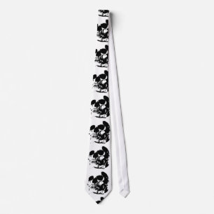 Slipsarna Black & White Pop Art Skull Slips