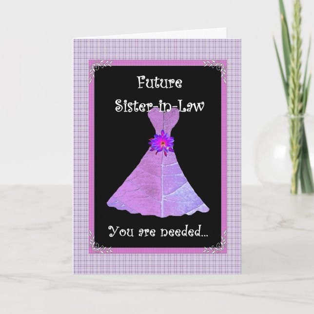 Slitbanekort - Bridesmaid Anpassade Card Inbjudan (Framsida)