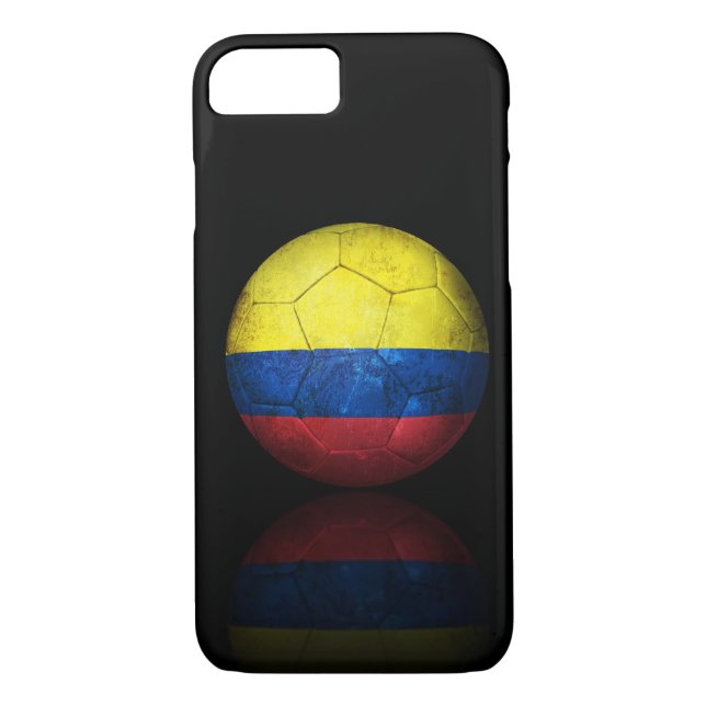 Sliten colombiansk boll för flaggafotbollfotboll Case-Mate iPhone skal (Baksida)