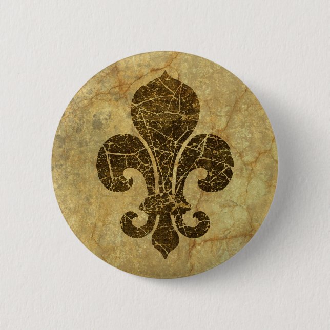 Sliten Fleur De Lis Knapp (Framsida)