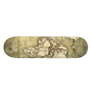 Sliten papper världskarta mini skateboard bräda 18,5 cm
