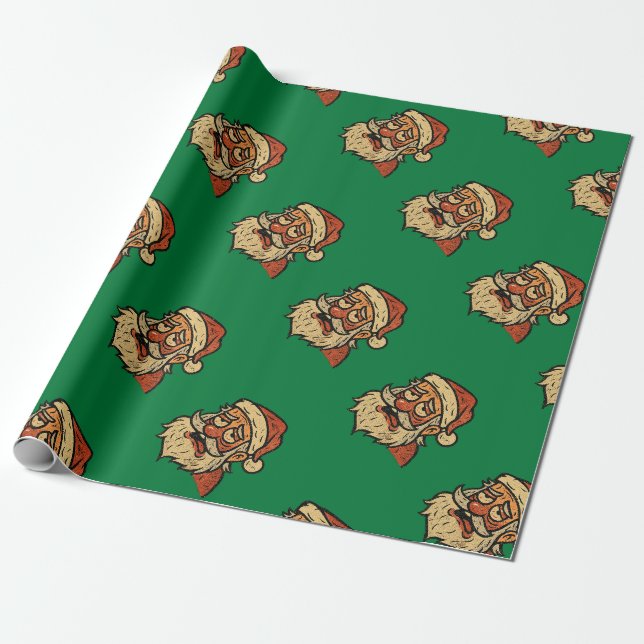 Sliten Tomte Jul Presentpapper (Utrullad)