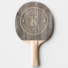 Slitna Brädor Bröllopsmonogram Pingisracket