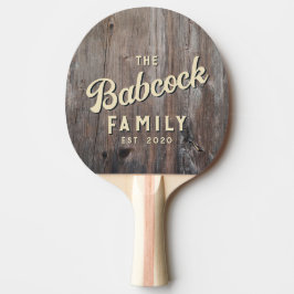 Slitna Brädor Retro Familjenamn & År Pingisracket