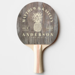Slitna Brädor Tropisk Ananas Bröllop Pingisracket
