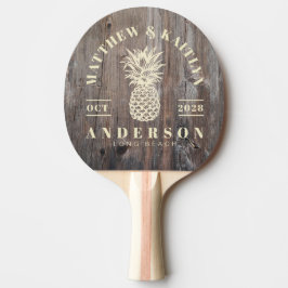 Slitna Brädor Tropisk Ananas Bröllop Pingisracket