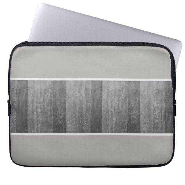 Slitna grått ombre- laptop fodral (Framsidan)