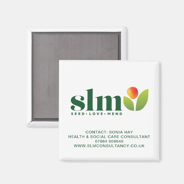 SLM CONSULTANCY Client Tack Gift Magnet (Front/Back)