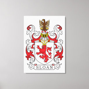 Sloan Family Crest Canvastryck
