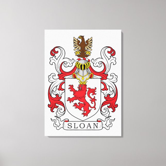 Sloan Family Crest Canvastryck (Framsida)