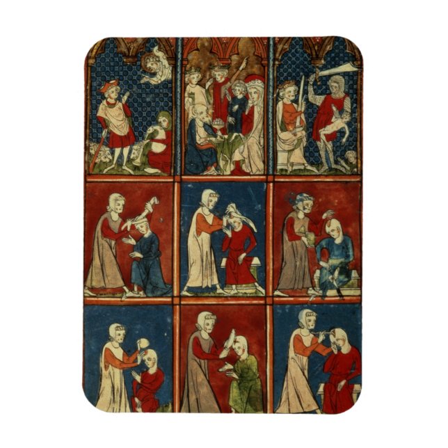 Sloane 1977 fol.2V Medicinska och bibliska scener, Magnet (Vertikal)