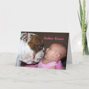 Slobber kisses Valentines day kort