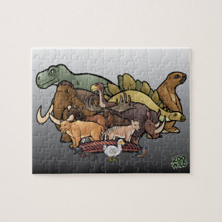 Slocknade djur - pussel