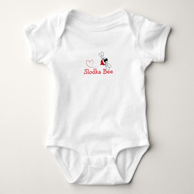 Słodka Bee Baby Bodysuit T Shirt (Framsida)