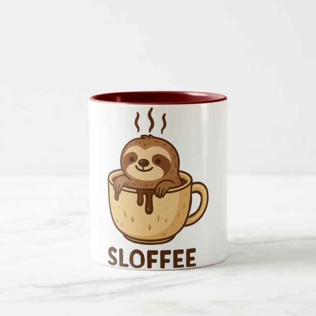 SLOFFEE — Söt Seng Coffee  | Rolig Seng Två-Tonad Mugg (Center)