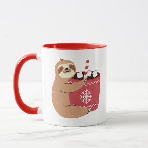 Slog med hett kakao mugg för jul