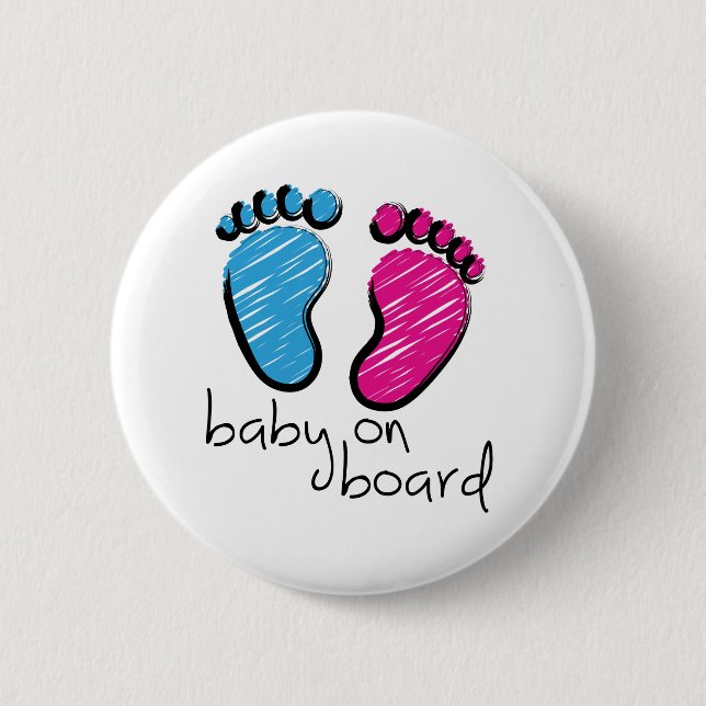 Slogan baby ombord - baby jongen of meisje knapp (Framsida)