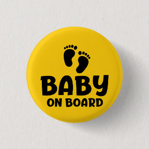 Slogan baby ombord - baby ombord, i bil. knapp