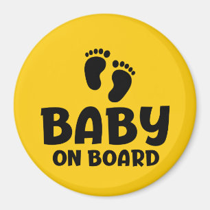 Slogan baby ombord - baby ombord, i bil. magnet