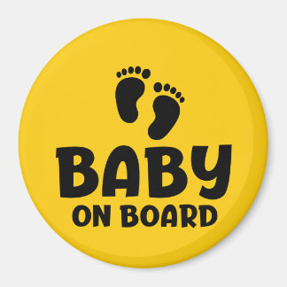 Slogan baby ombord - baby ombord, i bil. magnet