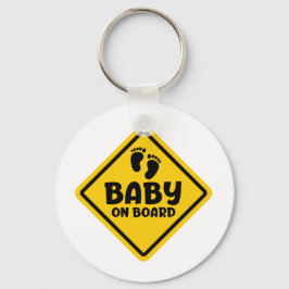 Slogan baby ombord - baby ombord, i bil. nyckelring